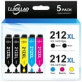 thumbnail image 1 of 212XL High-capacity Black/Color Combo Pack Ink Cartridges Compatible with XP4105 & WF2850 (5-Pack), 1 of 7