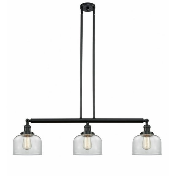 213-BK-G72-LED-Innovations Lighting-Large Bell - 40.5 Inch 10.5W 3 LED Island Matte Black Finish