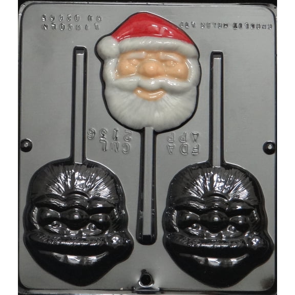 2136 Santa Face Lollipop Chocolate Candy Mold