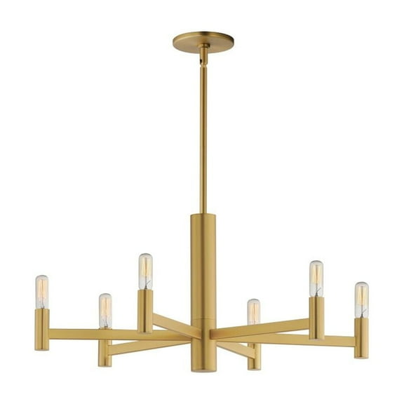21366NAB Maxim Lighting Emana - 6 Light Chandelier-11.75 Inches Tall and 25.5 Inches Wide-Natural Aged Brass Finish