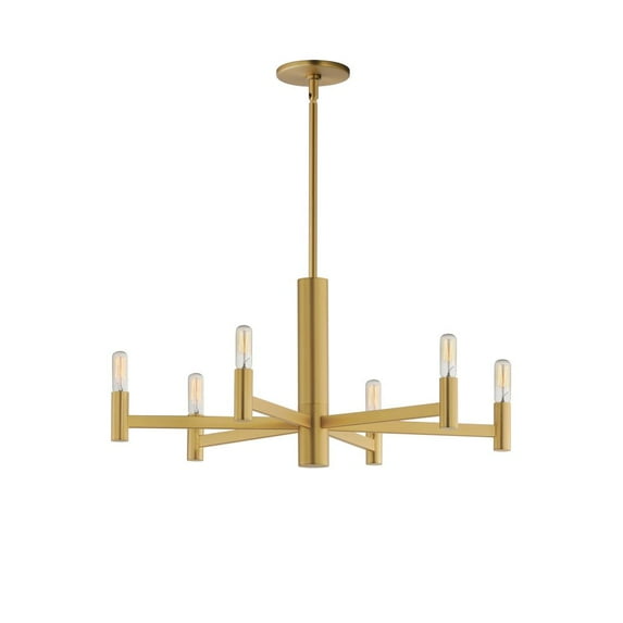 21366NAB Maxim Lighting Emana - 6 Light Chandelier-11.75 Inches Tall and 25.5 Inches Wide-Natural Aged Brass Finish