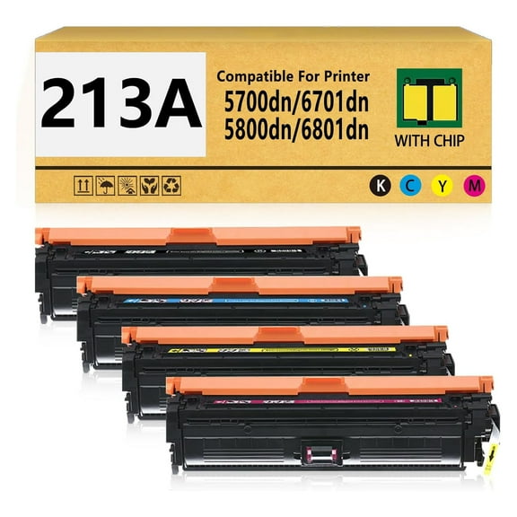 213A 213X Toner Cartridges (with Chip) Compatible with HP 213A 213X Toner Cartridges Work for HP Enterprise 5700dn,6700,6701dn, MFP 5800dn,6800,6801dn Printer
