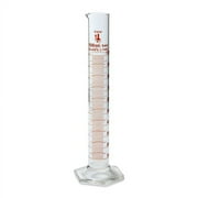100ml graduated cylinder, borosilicate 3.3 glass, single metric scale, class b, karter scientific 213i12 single
