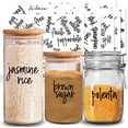 thumbnail image 1 of 214 EXTRA Large Kitchen Pantry Labels for Food Storage Containers, Water Resistant - Easy to Read - Preprinted Black Script on Clear Stickers for Jar & Canisters - kitchen Labels for Organizing, 1 of 5