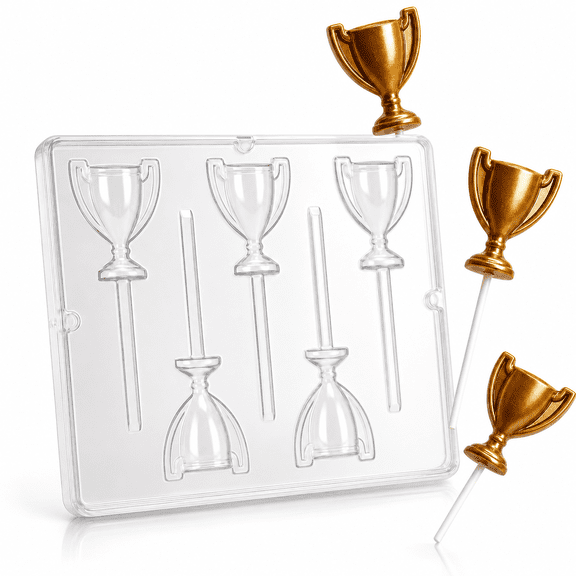 Candy Molds N More 5-Cavity Trophy Plastic Chocolate Candy Mold, (214)