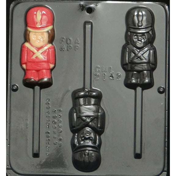 2142 Toy Soldier Lollipop Chocolate Candy Mold
