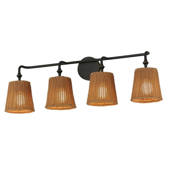21484NADBZ Maxim Lighting Baja - 4 Light Bath Vanity-10.25 Inch Tall and 33.25 Inch Wide-Dark Bronze Finish