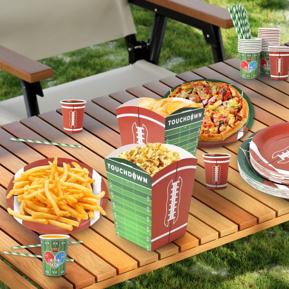 215 Pcs Halloween Party Supplies Set for 25 Guests, Skeleton Disposable Tableware Kit Includes Plates, Cups, Napkins for Spooky Party Decor