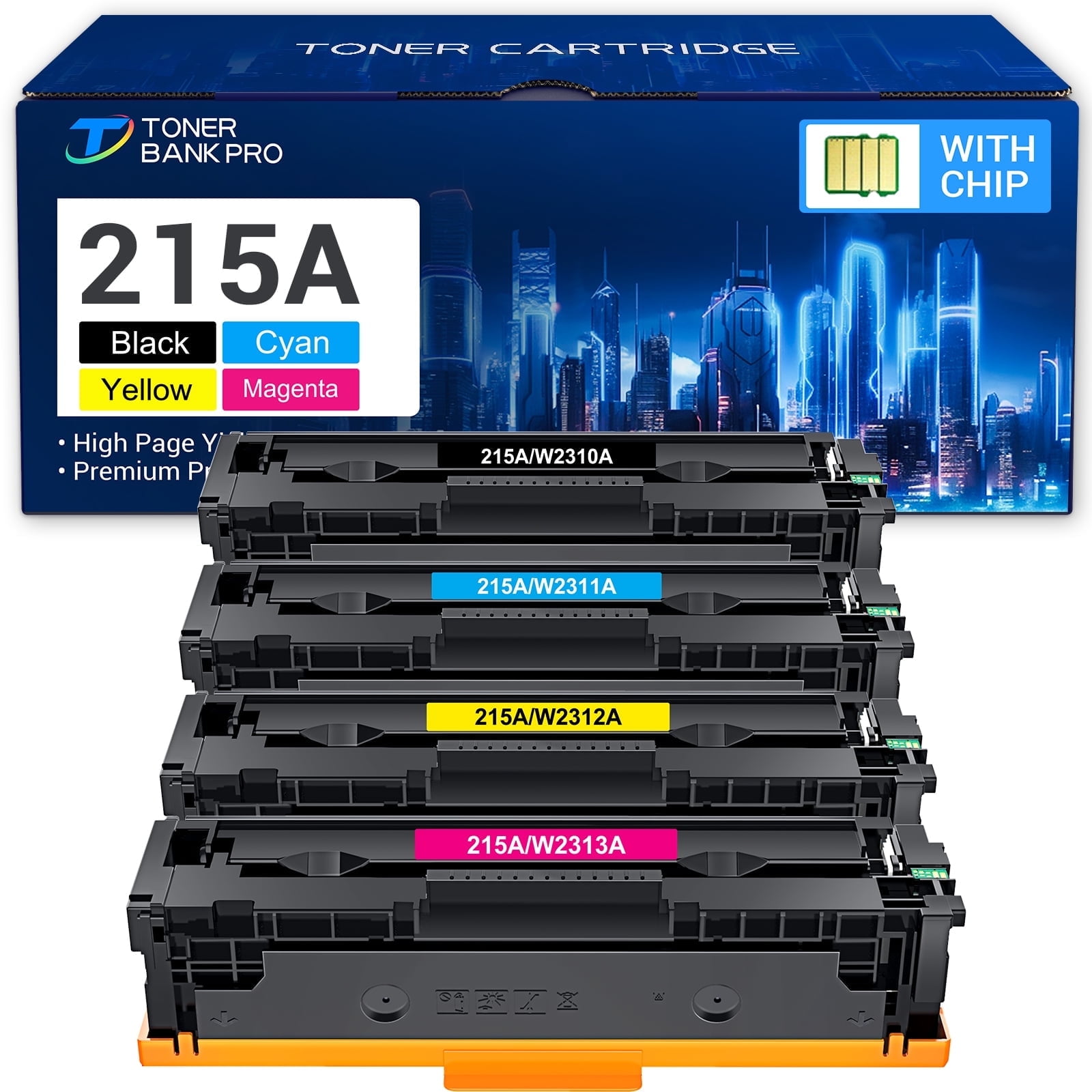 HP 215A Toner Cartridges for MFP M182nw/M183fw/M155, 4-Pack