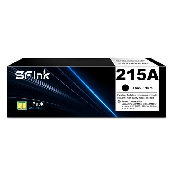 215A Toner Cartridges Compatible for HP 215A W2310A for Color LaserJet Pro MFP M183fw M182n M182nw M182 M183 M155 M155a M155nw (1 Pack Black)