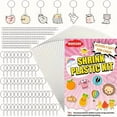 thumbnail image 1 of Natonhi 215pcs Shrinky Plastic Sheets Kit, Shrink Paper Keychain Kit with 15pcs A5 Shrink Paper 100pcs Keychains and Open Iron Ring for Creative Craft Marking, Handprint Keychains, 1 of 7