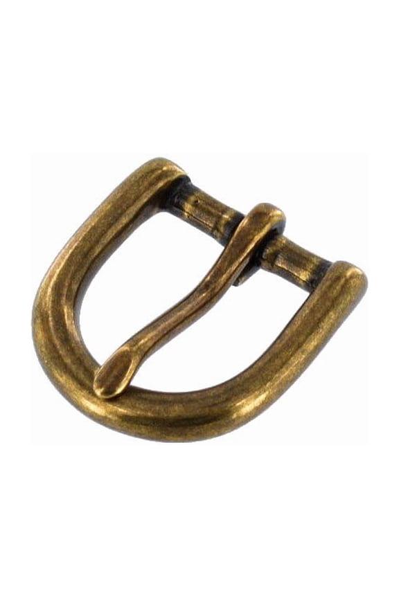 216 Antique Brass, Heel Bar Buckle, Solid Brass-LL