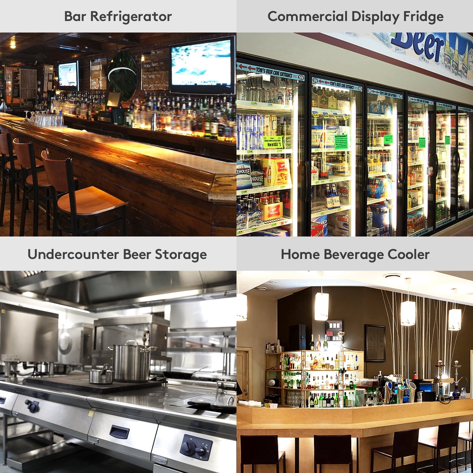 216-Can Beverage Refrigerator, Large Capacity Drink Fridge for Home Bar, Freestanding Beverage Cooler with Adjustable Shelves, LED Lighting