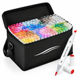 216 Colors Brush & Chisel Tip Art Marker Set for Artists and Hobbyists ...