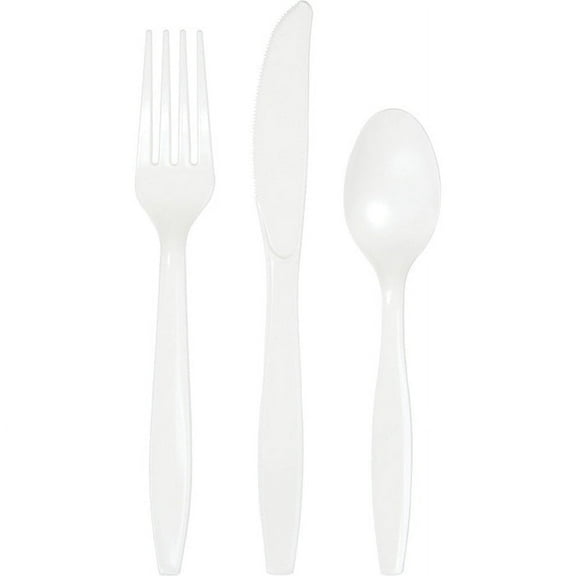 216 Count Bulk Pack White Value Friendly Assorted Plastic Cutlery