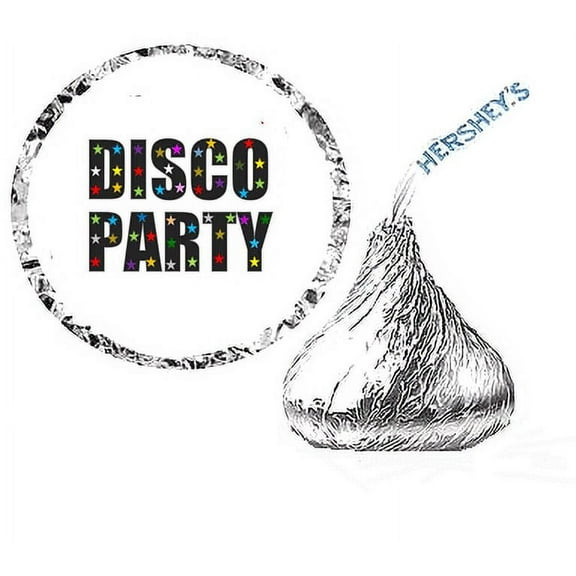 216 Disco Party Birthday Hershey's Kisses Stickers / Labels