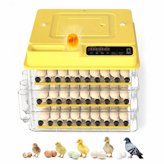 216 Egg Incubator, Large Poultry Hatcher with Fully Automatic Turning and Humidity Control for Chicken, Ducks, Quail, with Temperature Display