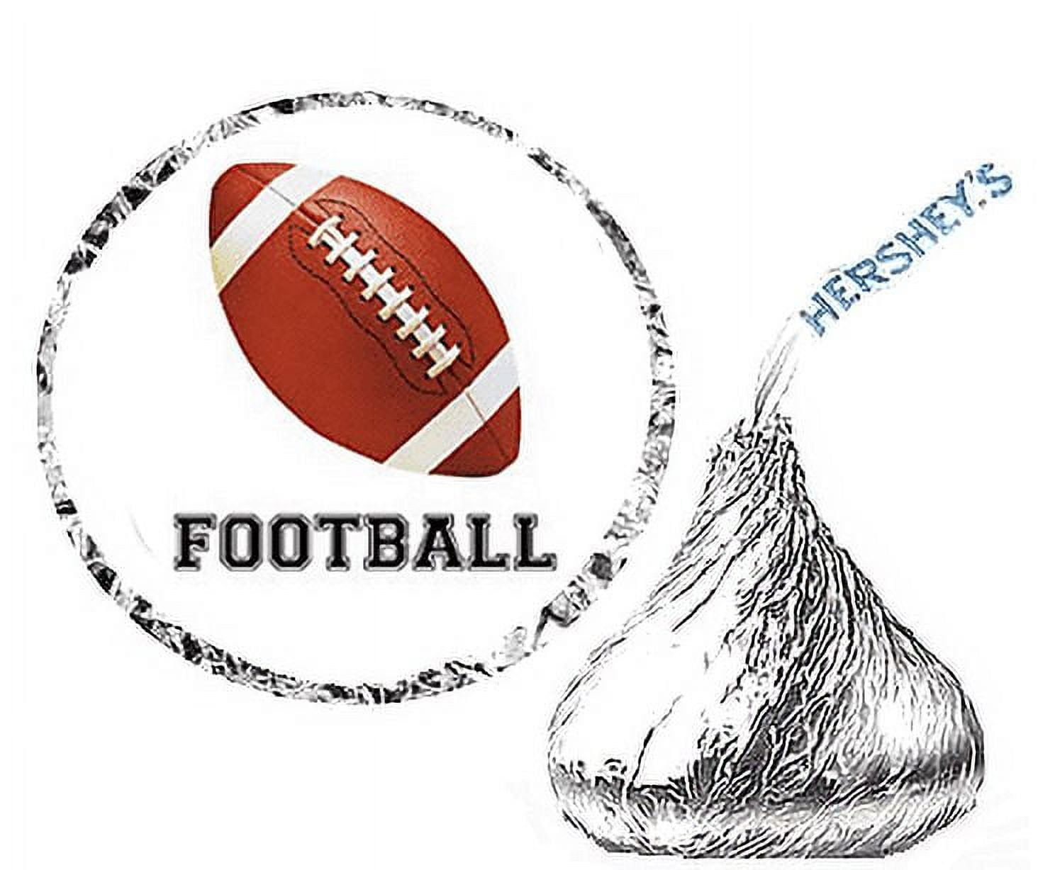 216 Football Party Favor Hershey's Kisses Stickers / Labels