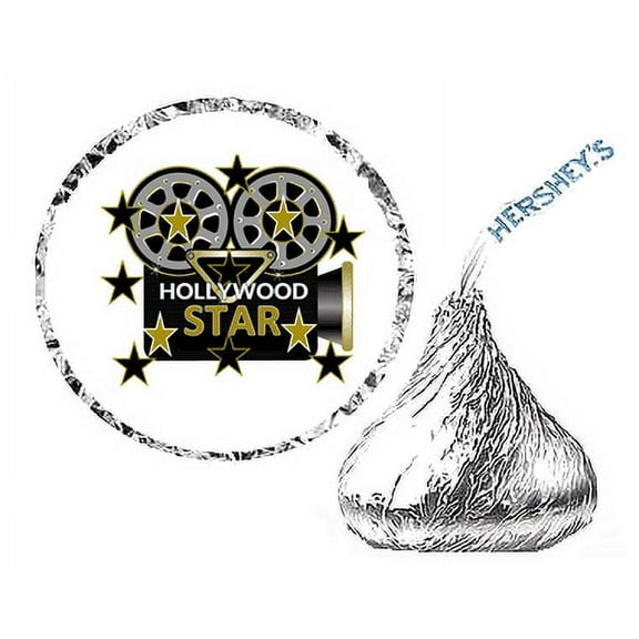 216 Holywood STar Party Favor Hershey's Kisses Stickers / Labels