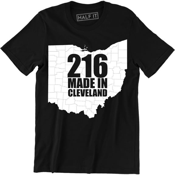 216 Made In Cleveland Ohio City Pride Basketball Baseball Sports Fan T-Shirt