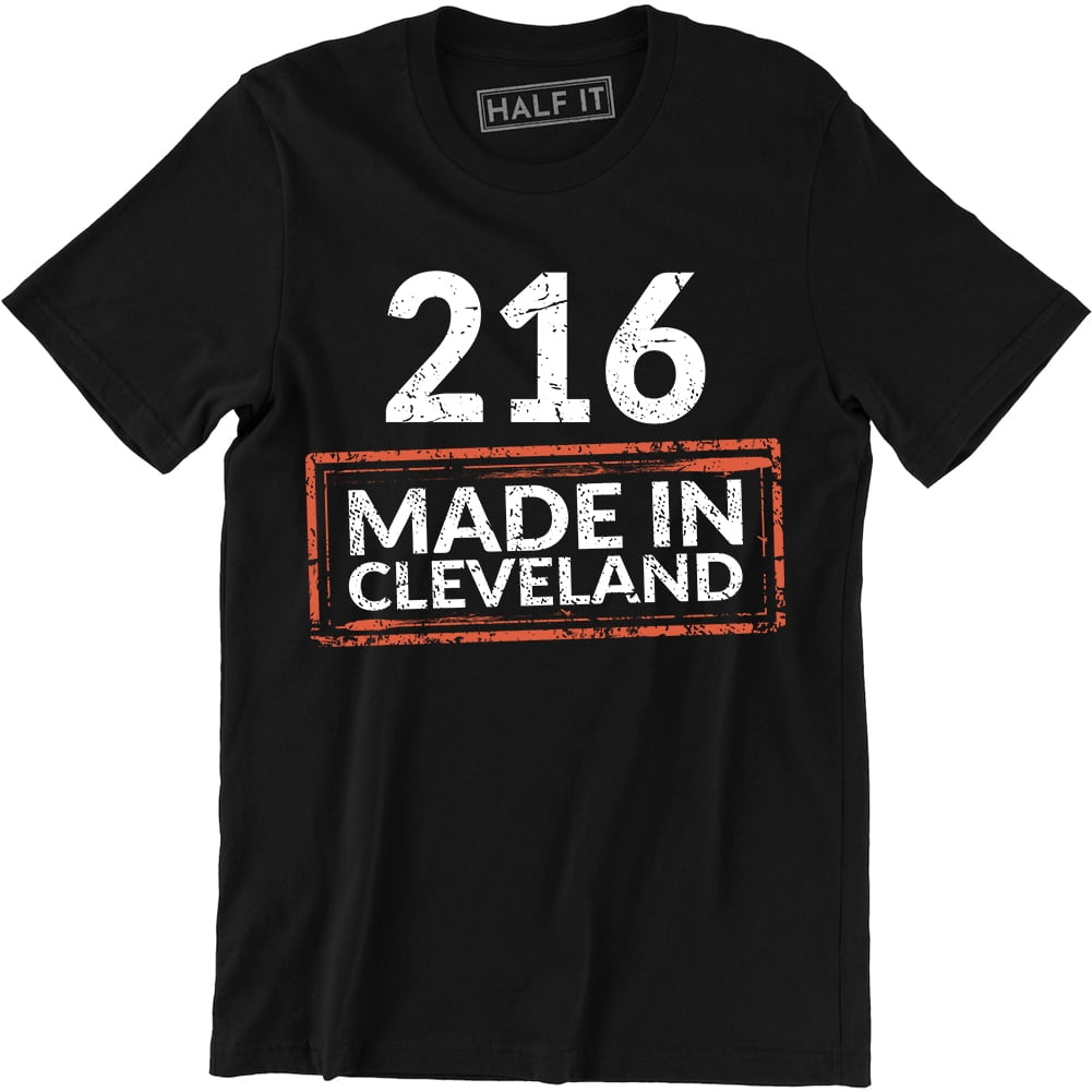 216 Made In Cleveland Ohio City Pride Basketball Baseball Sports Fan Tee Shirt