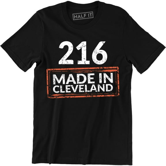 216 Made In Cleveland Ohio City Pride Basketball Baseball Sports Fan Tee Shirt