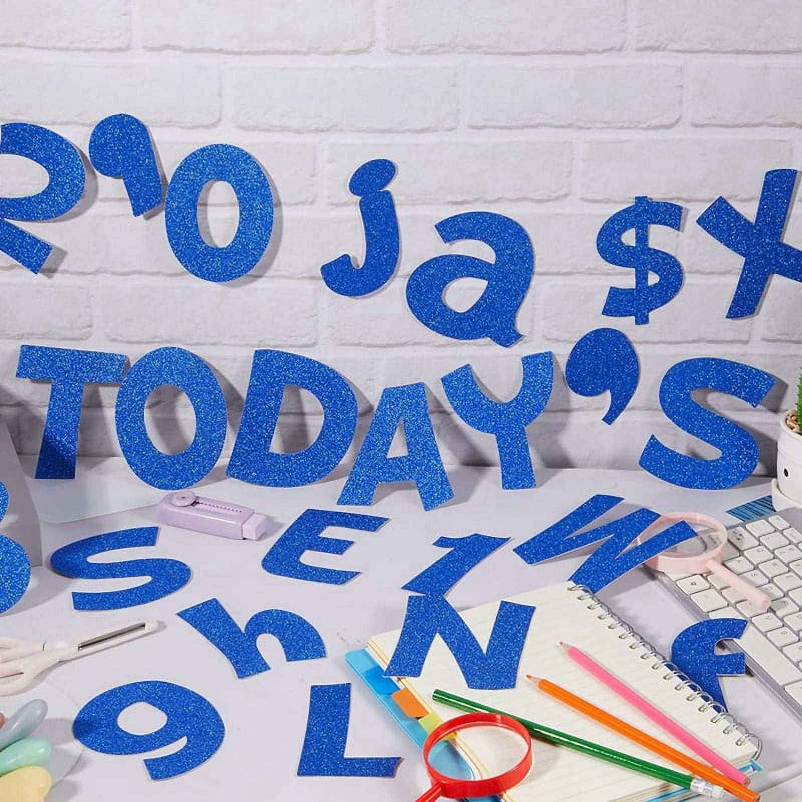 84 Letters 216 Pcs Glitter Bulletin Board Letters for Classroom Numbers Alphabet ...