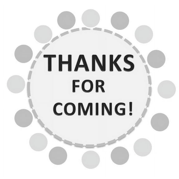 216 Thanks for Coming Circles Party Favor Hershey's Kisses Stickers / Labels