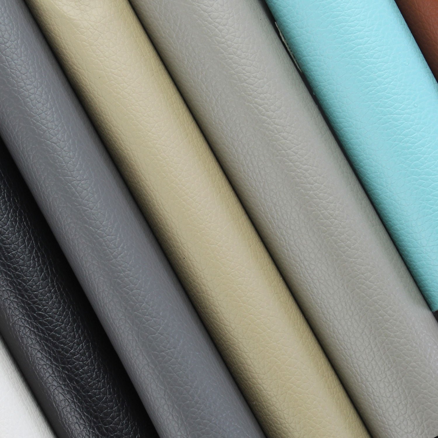 216 x 55inch 6 Yard Faux Leather Fabric Sheets ottomans textile leather Marine Vinyl Fabri picture frames New Colors Added
