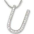 thumbnail image 1 of 21619 - Rhodium Brass Pendant with AAA Grade CZ in Clear, 1 of 1