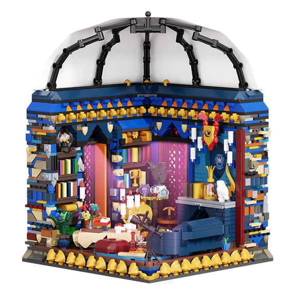 2163 PCS Dome Magic Library Building Blocks Set, Spherical Roof Wizard Bookstore Diorama Brick Model with Full Furnished Interior, Fantasy Study Room DIY Assembly Decor Toy for Teens & Adults Age 14+