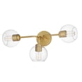 thumbnail image 1 of Knox 3 - Light Natural Aged Brass Brass Incandescent Glass And Steel Wall Sconce, 1 of 5