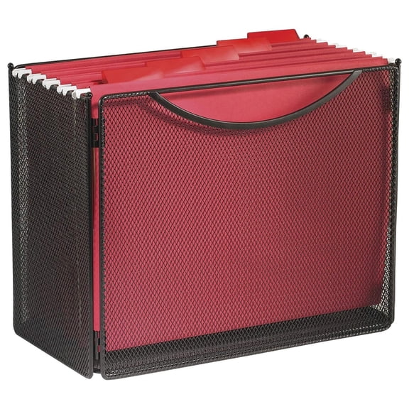 2169BL Onyx Mesh Desktop Box File, 6" Deep, Letter Size (Qty. 1), Black