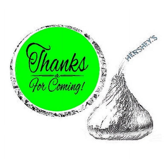 216ct Lime Green Thanks for Coming Party Favor Candy Decoration Stickers Labels Fits Kisses Chocolates Party Favors Envelope