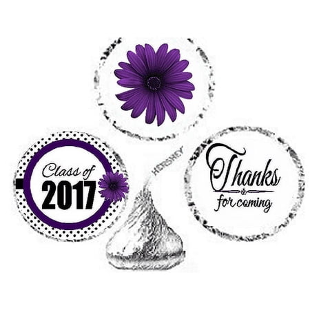 216ct Purple Class Of 2017 Party Favor Candy Decoration Stickers Labels Fits Kisses Chocolates Party Favors Envelope