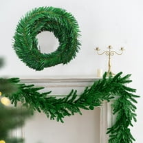 216ft Artificial Christmas Garland Green Pine Rattan Soft Plastic Greenery for Holiday Wedding Party Mantel Staircase Fireplace Indoor Outdoor Decoration
