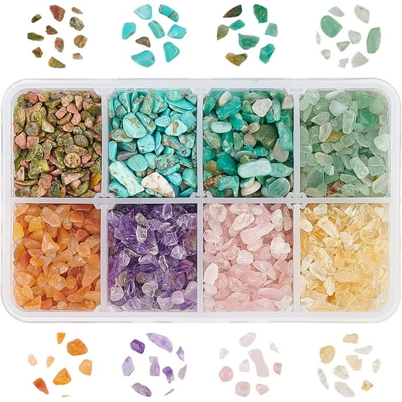 216g Turquoise Chip Beads Gemstone Chips No Hole Natural Crystal Stone Gemstone Crushed Pieces Irregular Shaped Tumbled Quartz Chips Stones for Flower Pot Fish Tank Decoration Mixed Colors
