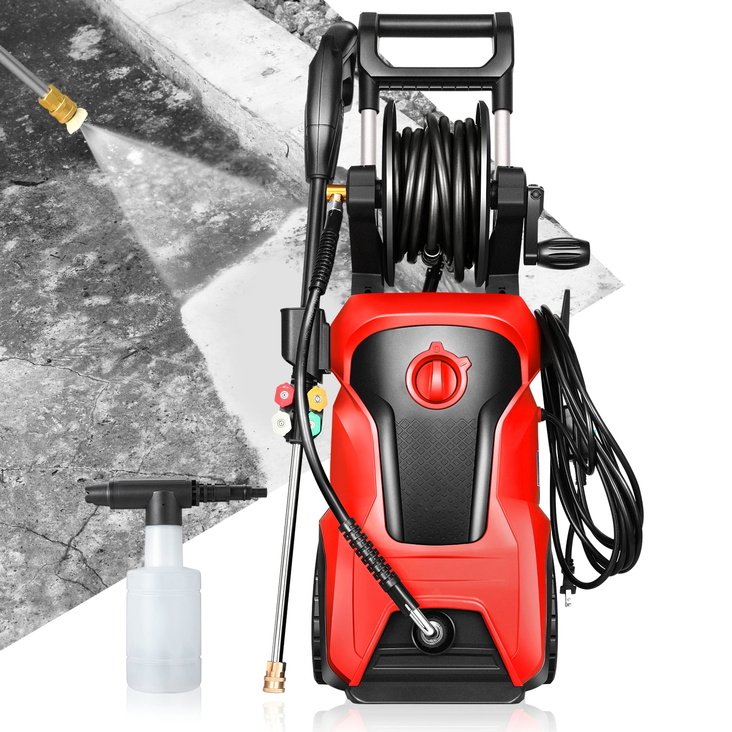 2176 PSI 2.4 GPM IPX5 1800W Electric Pressure Washer Car Wash Machine