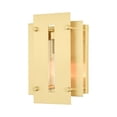 thumbnail image 1 of 21771-12-Livex Lighting-Utrecht - 10 One Light Outdoor Wall Lantern Satin Brass Finish with Clear, 1 of 11