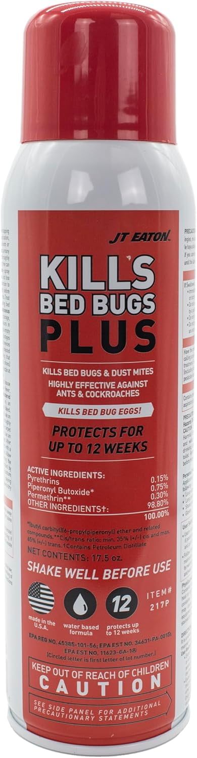 217P Kills Bed Bugs Plus Aerosol Insecticide Spray, Water-Based Formula ...