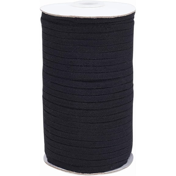 218.7 Yards Black Cotton Twill Tape 0.2 inch Wide Flat Cotton Linen Ribbon Herringbone Webbing Tape Roll Sewing Twill Ribbon Cotton Webbing for Gift Wrapping Party Decorations