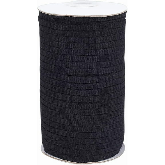 218.7 Yards Black Cotton Twill Tape 55.5mm Wide Flat Cotton Linen Ribbon Herringbone Webbing Tape Roll for Sewing Crafts Home Decor Clothing Decorations