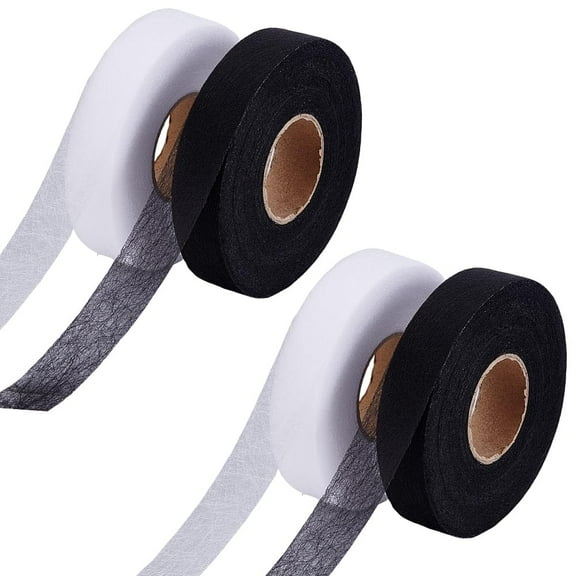 218.72 Yards 4 Rolls Hemming Tape 20mm Double No Sewing Stitch Hemming Tapes Fusible Sheer Tapes Quilting Iron on Hem Tape 2 Colors for Clothing Quilting Batting DIY Sewing Multi-color