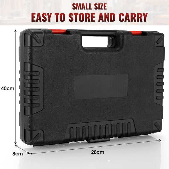 218 Piece Tool Kit, Tool Set Mechanics Kit, Portable Tool Box Set with Saw Adjustable Wrench Drive Socket Combination Wrench, with Plastic Toolbox, for Home Apartment Garage (Red)