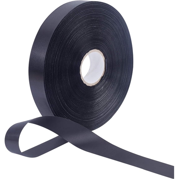 218 Yard Blank Label Ribbon 25mm Polyester Sewn-in Label Ribbon with Spool for Sewing Seaming Trimming Wrapping Binding Black for making