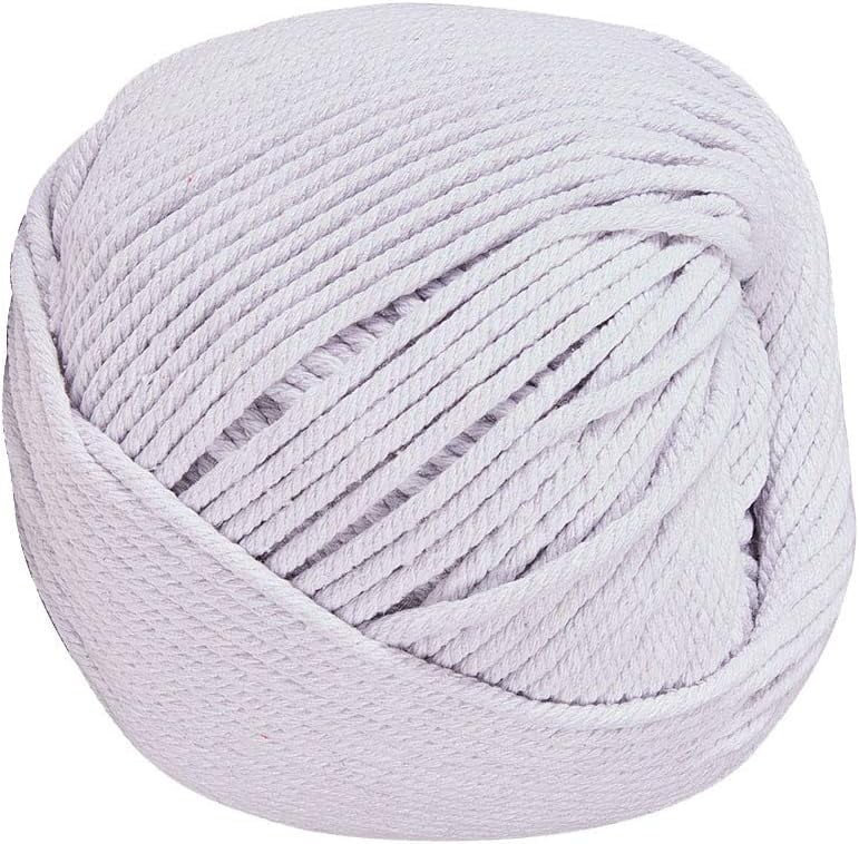 218 Yards Natural Cotton Macrame Cord 3mm Twisted Soft Knitting Rope for Handmade Crafts Decoration Wall Hanging Plant Hanger Crocheting Bohemia Dream Catcher Floral White