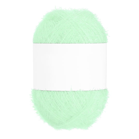 218 Yard Scrubbie Yarn, Sparkle Yarn Polyester Scrubbie Sparkle Glass for Dishcloths Crocheting Knitting DIY Crafts Blanket Rug Sweater Scarf Hat, Light Green
