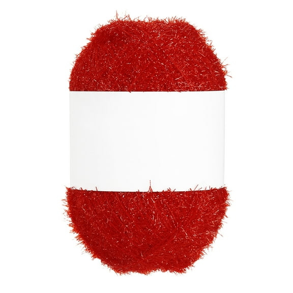 218 Yard Scrubbie Yarn, Sparkle Yarn Polyester Scrubbie Sparkle Glass for Dishcloths Crocheting Knitting DIY Crafts Blanket Rug Sweater Scarf Hat, Dark Red