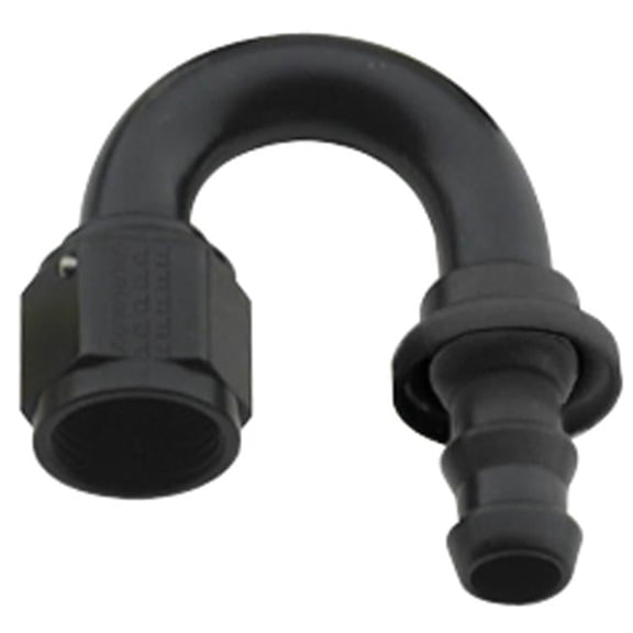 218006-BL 180 deg 8000 Series Push-Lock -06 AN Race Hose End, Black