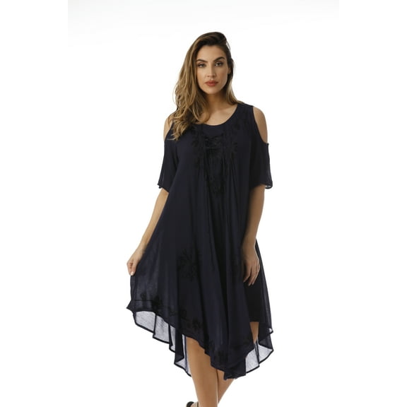21807-NVY-XL Riviera Sun Dress / Dresses for Women (Medium, Navy)